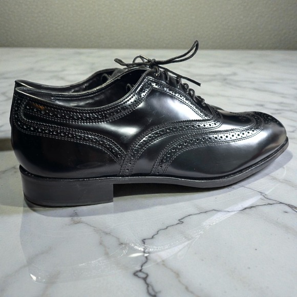 Florsheim Wingtip Brogue Oxford Dress Shoes Men 13 3E Black Leather Extra  Wide